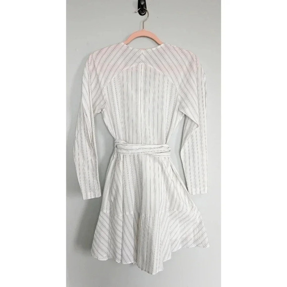 A.L.C Enzo Puff Sleeve Pin Stripe Dress - Picture 8 of 8